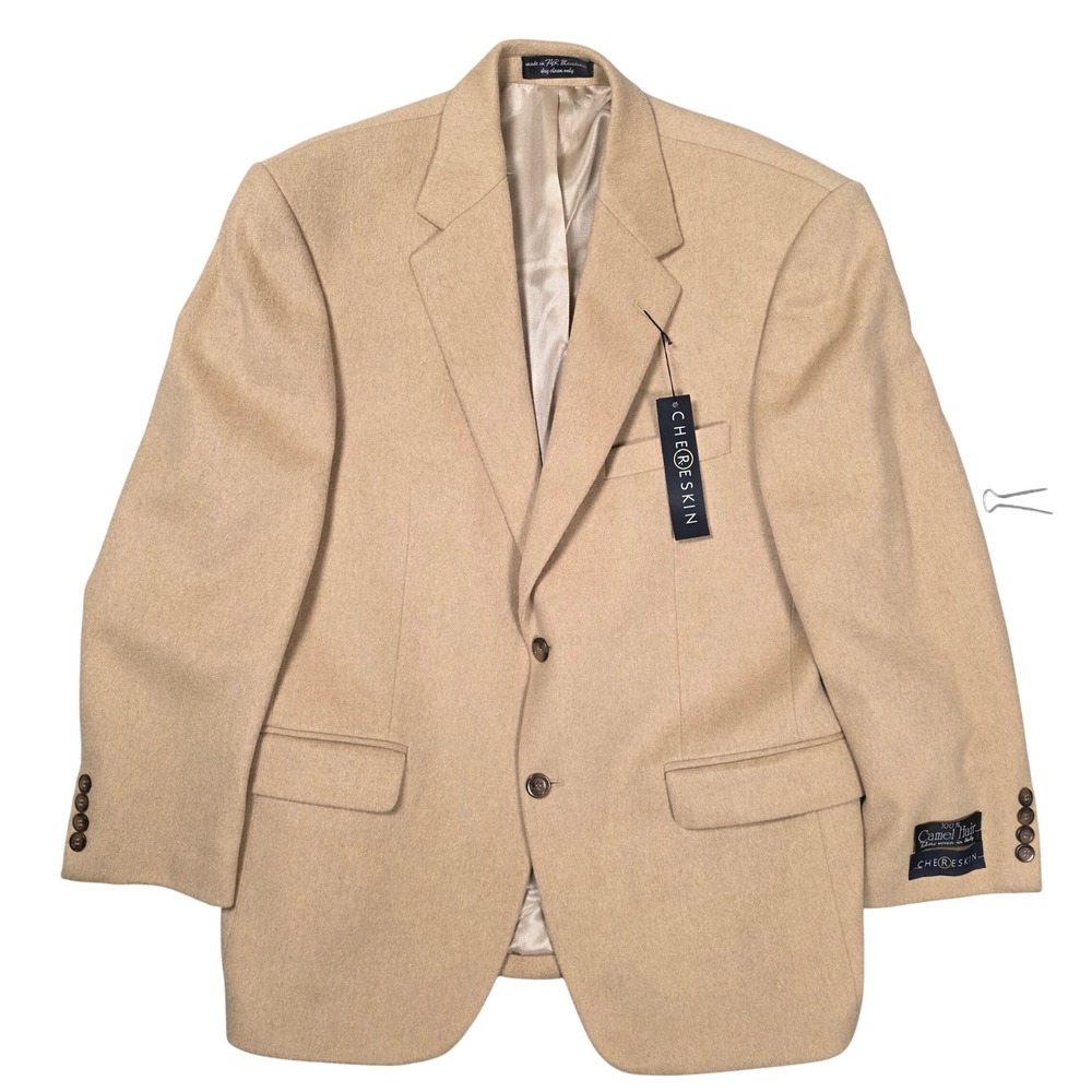 Ron Chereskin 100% Camel Hair 2 Button Blazer Mens 41 Short NWT Luxury